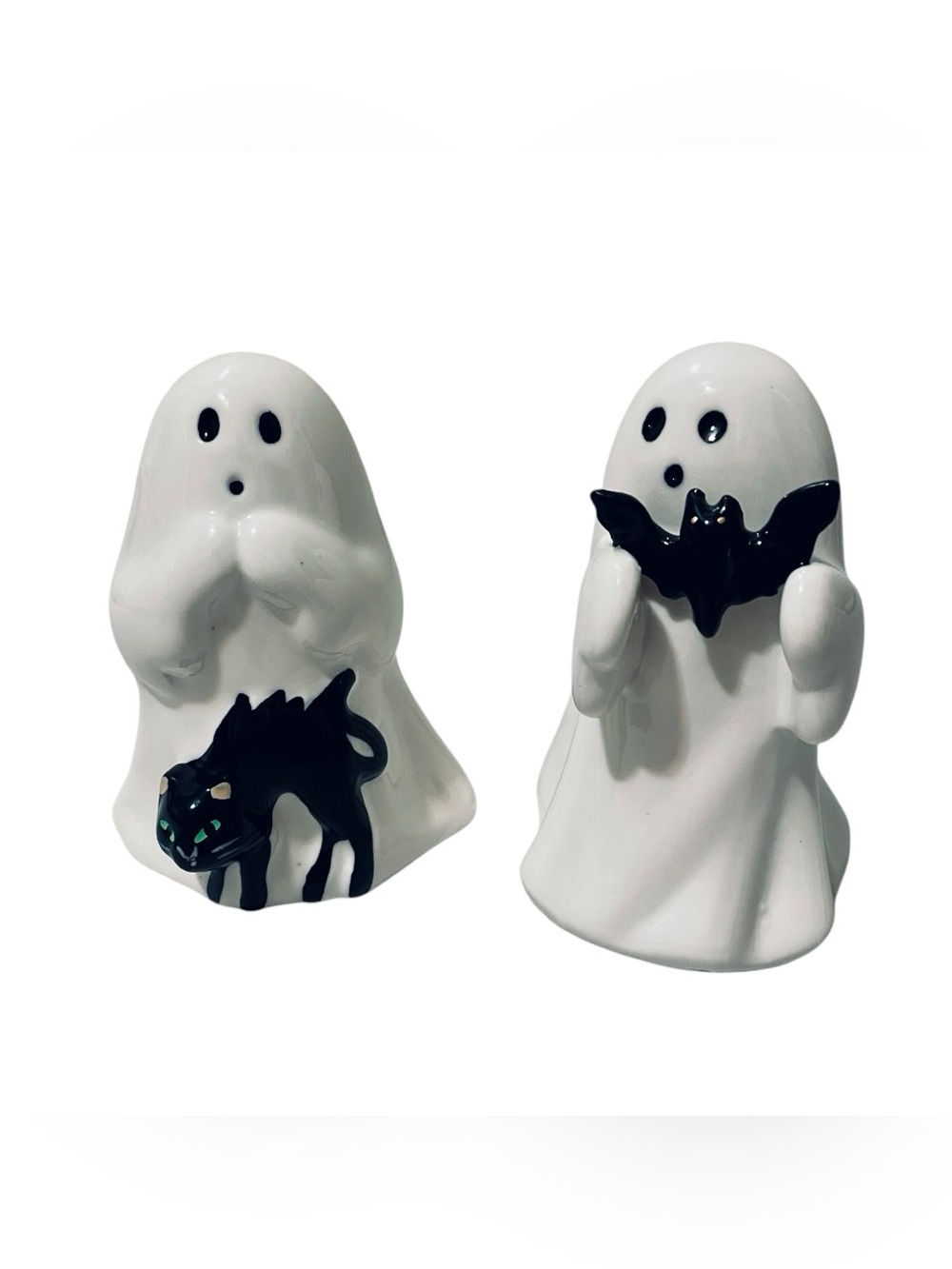 Set of 2 Target Ceramic Ghost with Cat and Bat